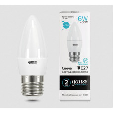 Лампа Gauss LED Elementary Candle 6W E27 4100K