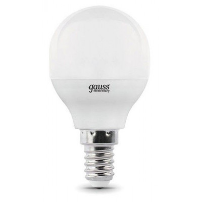 Лампа Gauss Elementary LED  8вт 230в E14 белый шар