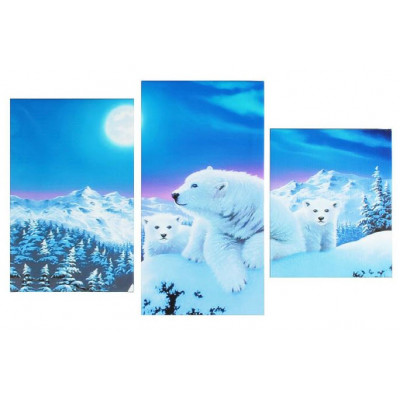 Картина модульная на подрамнике Белые медведи