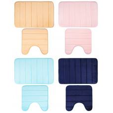Набор коврик для ванны Vetta фланель, 45x70см   45x45см, Нежность, 4 цвета