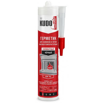 Герметик KUDO для печей и каминов высокотемпературный черный KSK 702 280мл