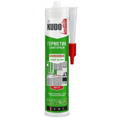 Герметик KUDO силиконовый санитарный белый 280 мл