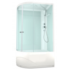 Душевая кабина Domani-Spa Delight Slim 128 high R,выс.под.,б/эл,зад.ст.бел.,перед.ст.сат.мат.120*80*220