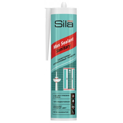 Герметик SILA PRO MAX SEALANT силиконовый санитарный белый 280 мл